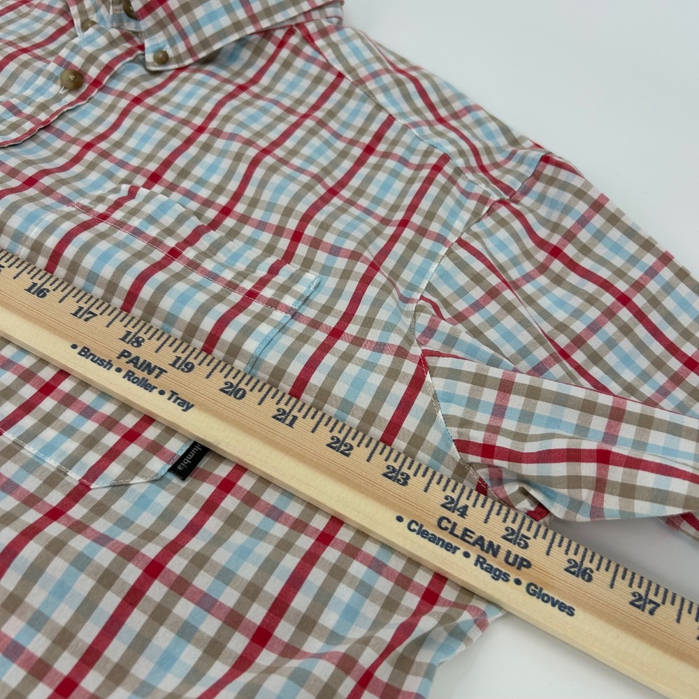 Columbia Mens Plaid Short Sleeve Button Down Shirt XL AM9132 Regular Fit - Picture 7 of 9